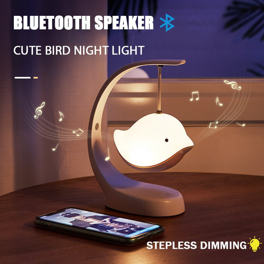 LED Night Light Bluetooth Speaker USB Multi-Color Stepless Home Decor dealsniper-net