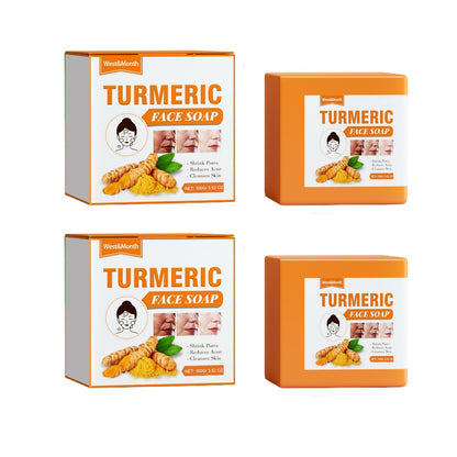 West&Month Turmeric Face Soap Facial Repair Gentle Cleansing Beauty dealsniper-net 2pcs