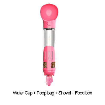 300 500ml Portable Multifunction Dog Water Bottle Food Feeder Pets Gym From House 300ml Pink