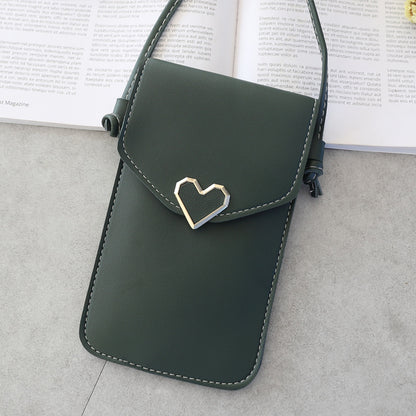 Crossbody Touch Screen Mobile Phone Bag Mini Bag Women DealSniper.net Dark green