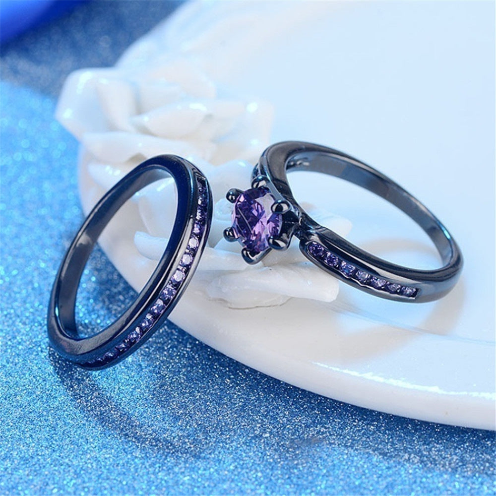 Lovers Purple Ring Jewelry dealsniper-net