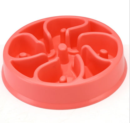 Anti-choke Bowl Plastic Dog Bowl Healthy Feeder Pets dealsniper-net Pink C