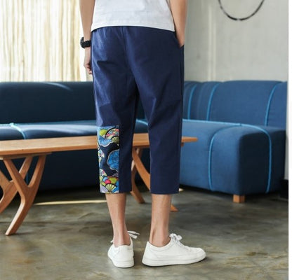 Sinicism Shop Mens Cotton Linen Harem Pants Male