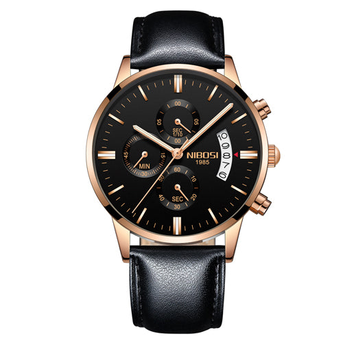 Men Watch Chronograph Sport Mens Watches Top Brand Men DealSniper.net F black