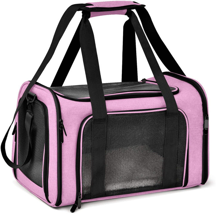 Portable And Breathable Small Dog And Cat Portable Pet Travel Bag Pets Gym From House Pink Extra large size