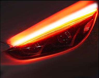 Car Light Turn Signal Led Strip Car LED Daytime Running Vehicle Gym From House Red to Yellow 2pcs 30cm