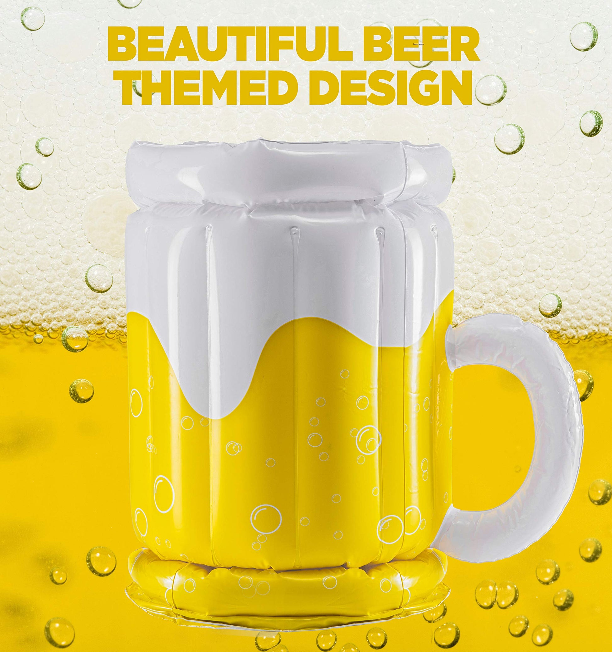Large Inflatable Beer Mug Cooler Pool Float Drink Cooler For Adults Deals DealSniper.net