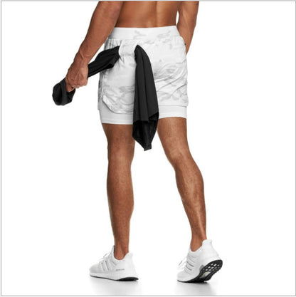 Summer Running Shorts Men 2 in 1 Sports Shorts Men dealsniper-net White camouflage 3XL