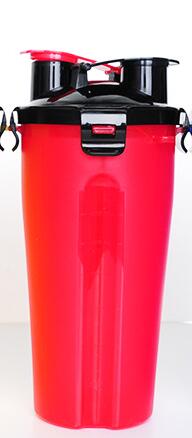 2 In 1Pet Water Bottle Dispenser Travel Portable Bowl Pets Gym From House Red No bowl 1pc