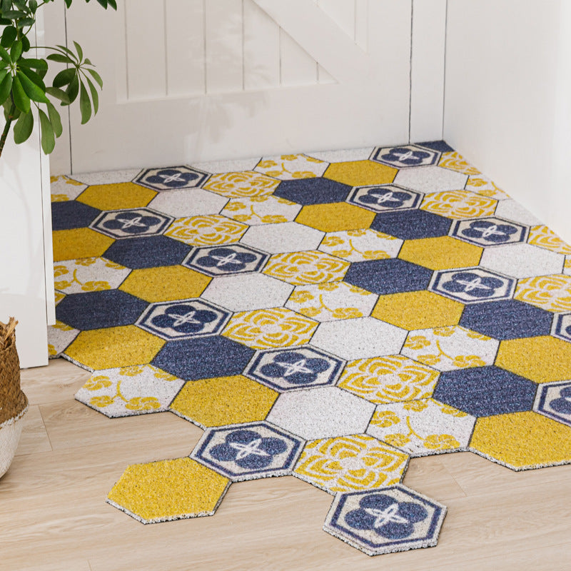 Non-slip Washable Hexagon Printed Custom Cut Doormat Carpet House DealSniper.net A 40x120cm