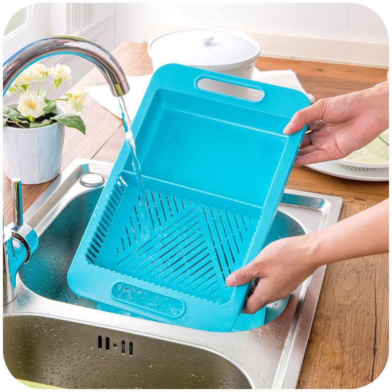 Multifunction Kitchen Chopping Blocks Sinks Drain Basket Kitchen dealsniper-net