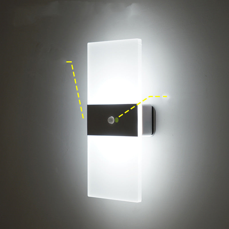 Magnetic Rechargeable Wall Lamp Simple Lamp Home Decor dealsniper-net White B White light