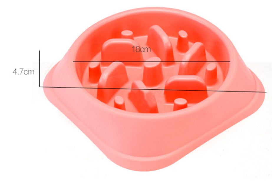 Anti-choke Bowl Plastic Dog Bowl Healthy Feeder Pets dealsniper-net Pink A