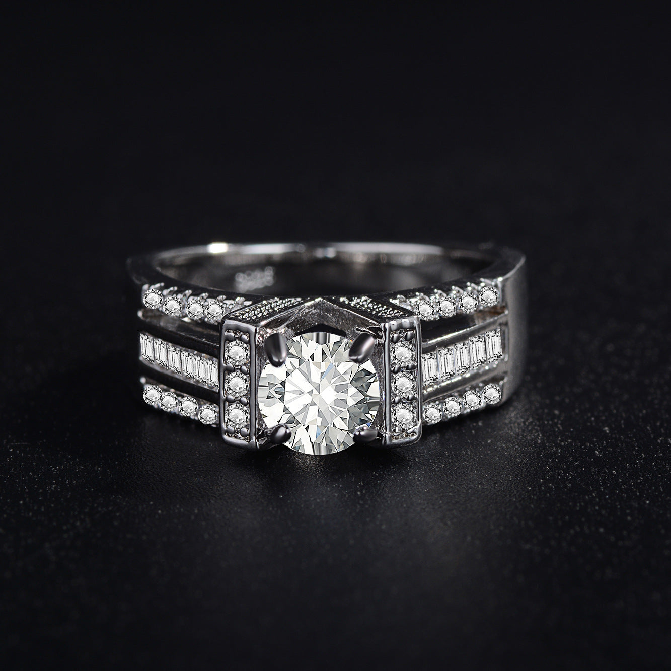 Diamond zircon geometric vintage jewelry ring ring female Jewelry dealsniper-net