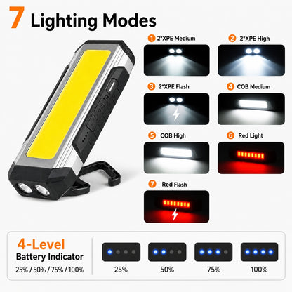 Rechargeable Magnetic Power Bank Function Type C LED Outdoor DealSniper.net
