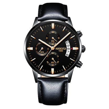 Men Watch Chronograph Sport Mens Watches Top Brand Men DealSniper.net E black