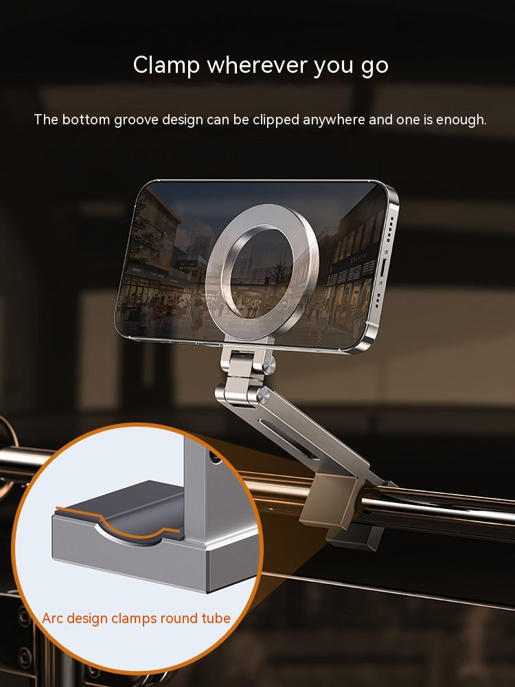 360-degree Rotating Folding Travel Mobile Phone Magnetic Bracket Gadgets Gym From House