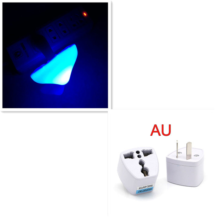 LED Night Light Mushroom Wall Socket Lamp EU US Plug Warm White Home dealsniper-net Mushroom AU Blue