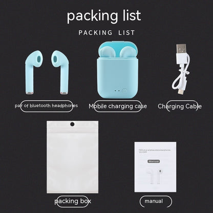 I7mini2 Macaron Bluetooth Headset Second Generation Electronics dealsniper-net Mini2 Opp Bags Blue