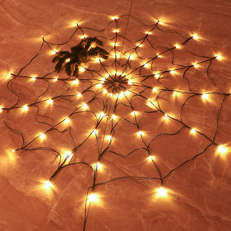 Halloween Led Spider Web String Light 5v Remote Control 8 Modes Deals DealSniper.net