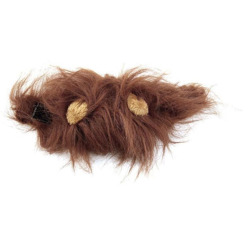 Funny Pet Hat For Small Dogs Cats Hat Emulation Lion Pets dealsniper-net Dark Brown M