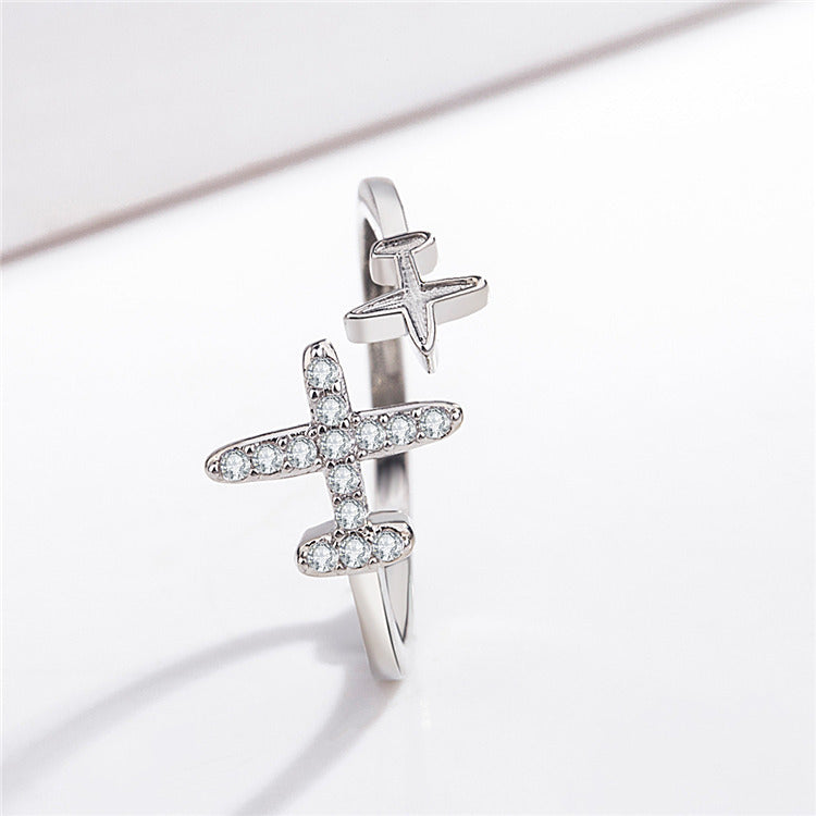 Charm Adjustable Plane Ring Women Jewelry dealsniper-net