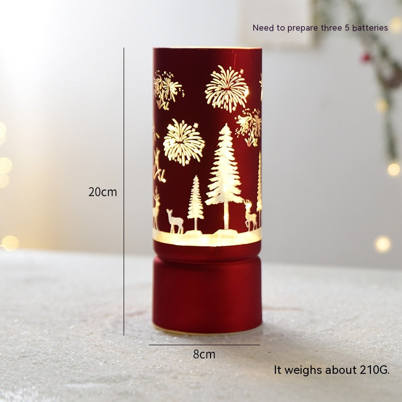 Christmas Luminous Glass Desktop Decoration Holidays dealsniper-net Red Goblet