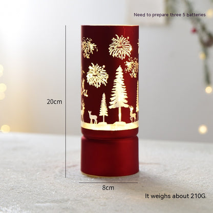 Christmas Luminous Glass Desktop Decoration Holidays dealsniper-net Red Goblet