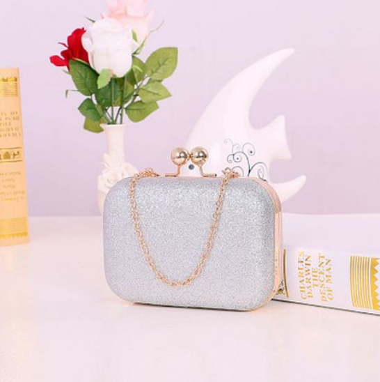 Women Handbag Evening Bags For Party New Women Chain Shoulder Bag Ladies Fashion Gold Clutch Box Bag Women Messenger Women dealsniper-net Silver Stlye1