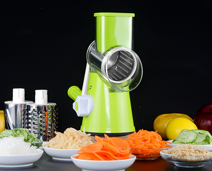 Manual Kitchen Accessories Multifunctional Round Mandoline Potato Slicer Vegetable Cutter Slicer Cheese Kitchen Gadgets Kitchen DealSniper.net Green