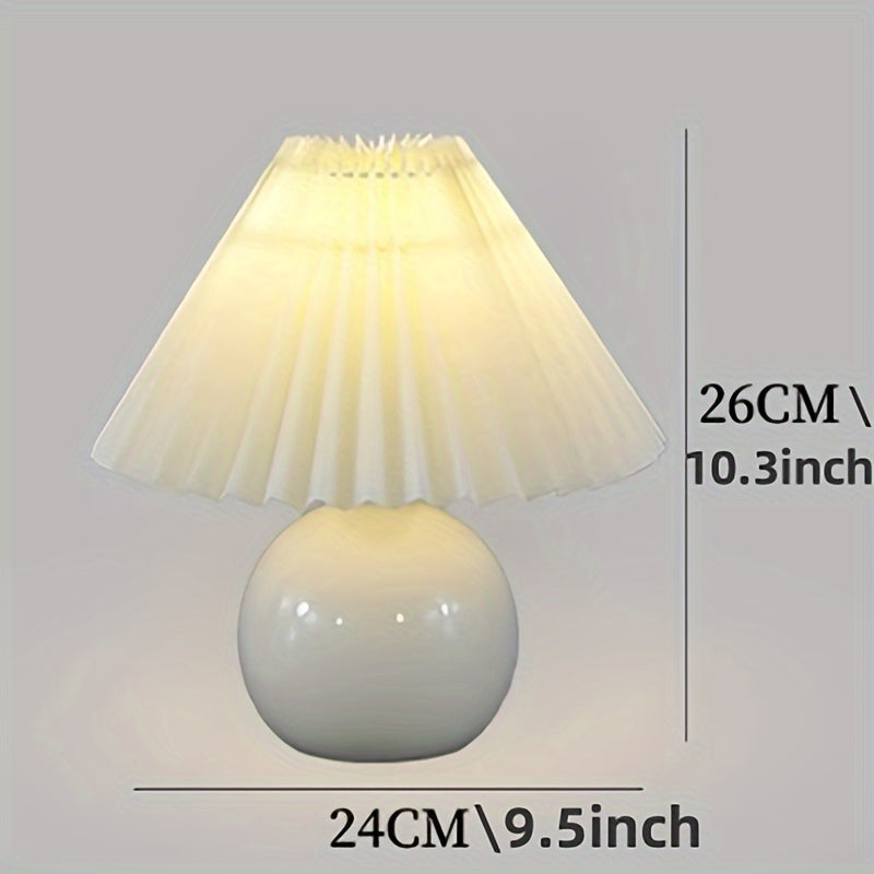 Ceramic Bottom Pleated Table Lamp Decoration Home Decor dealsniper-net