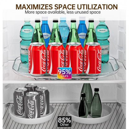 Transparent Condiment Square Rotatable Refrigerator Turntable Kitchen DealSniper.net
