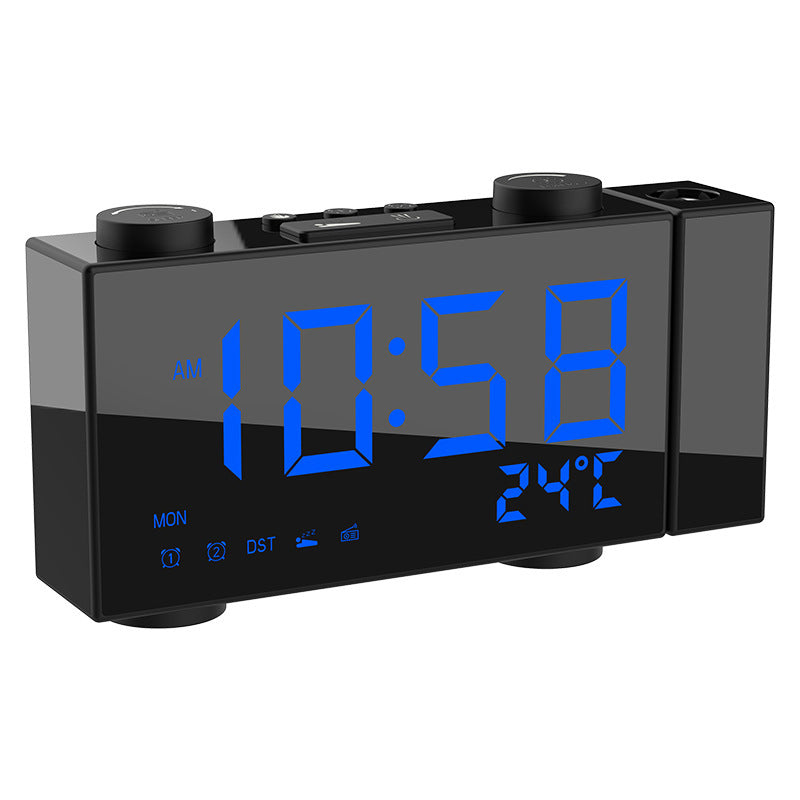 FM Radio Projection Alarm Clock With Digital Display