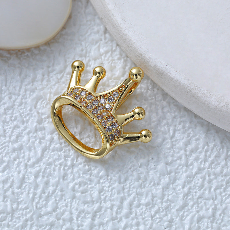 Fashionable Commuter Trendy Micro-Inlaid Zircon Ice-Type Necklace Jewelry Gym From House D602j crown