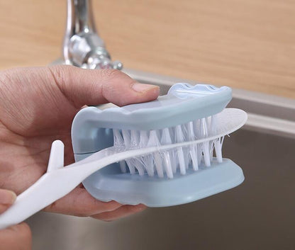 U-Shaped Knife And Cutlery Cleaner Brush Home Kitchen Kitchen DealSniper.net Blue
