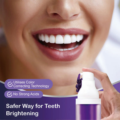 Teeth Whitening Toothpaste Purple Plastic Bottle Press Type