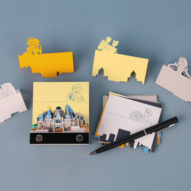 Three-dimensional Note Paper Carving Model Fairy Tale Castle Art Hobby DealSniper.net