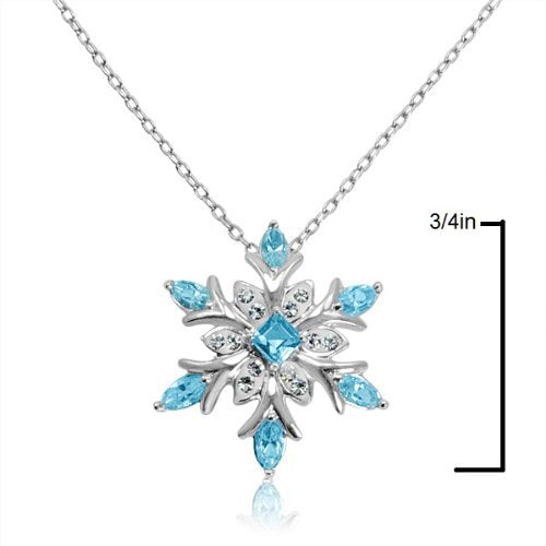 Zircon Christmas Snowflake Necklace Jewelry dealsniper-net