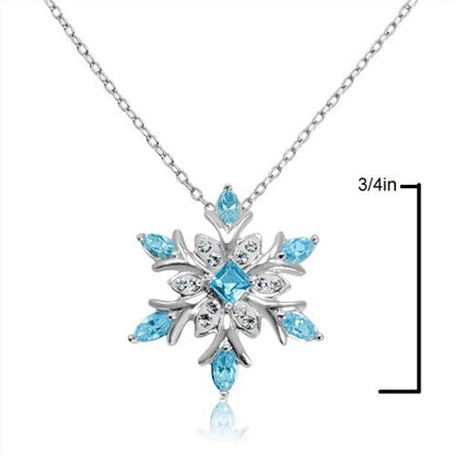 Zircon Christmas Snowflake Necklace Jewelry dealsniper-net