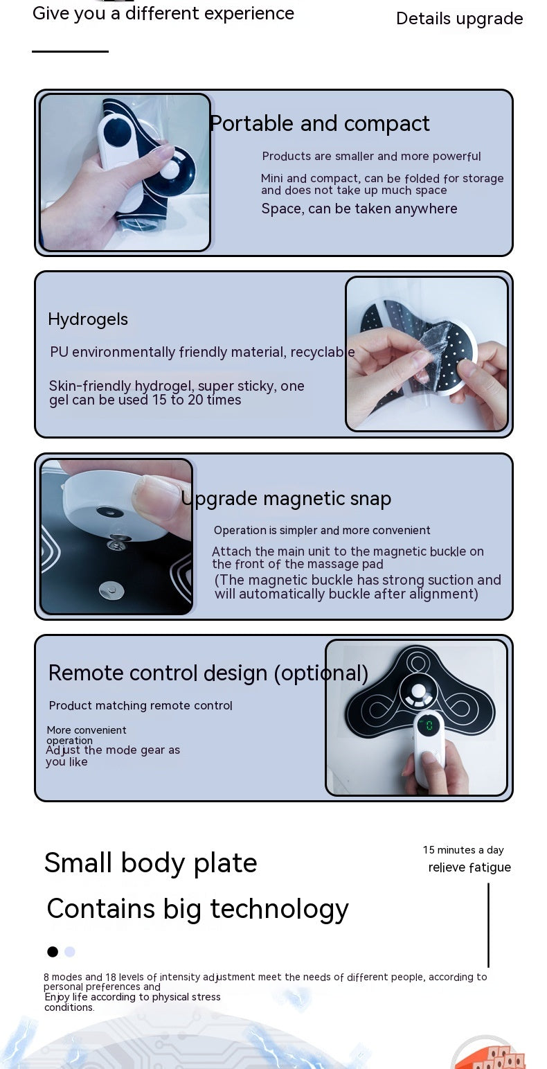 Pad Abdominal Patch Pulse Massage Intelligent Electric Massager Health dealsniper-net