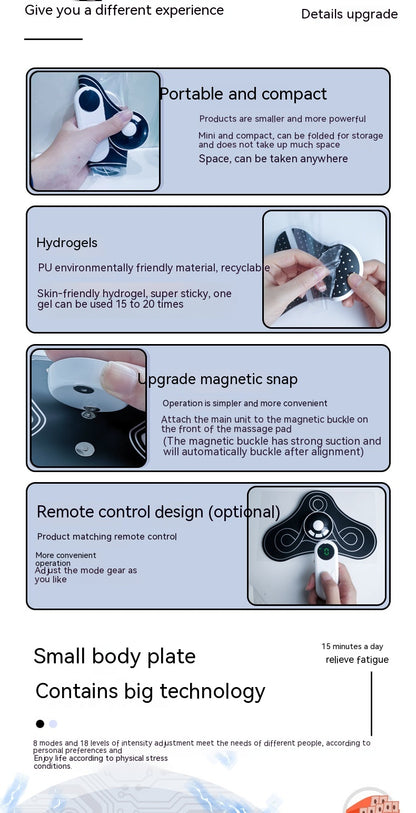 Pad Abdominal Patch Pulse Massage Intelligent Electric Massager Health dealsniper-net