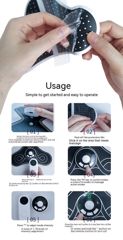 Pad Abdominal Patch Pulse Massage Intelligent Electric Massager Health dealsniper-net