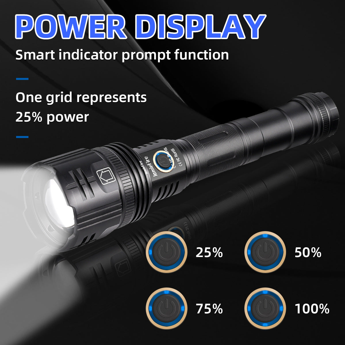 White Laser Spotlight Cave Exploration Adjustable Focal Length Flashlight Electronics dealsniper-net