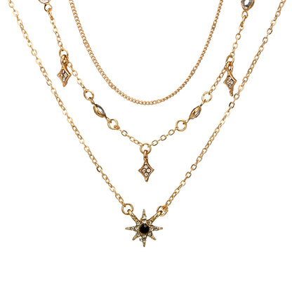 Multi-layer star pendant necklace handmade alloy necklace Jewelry dealsniper-net