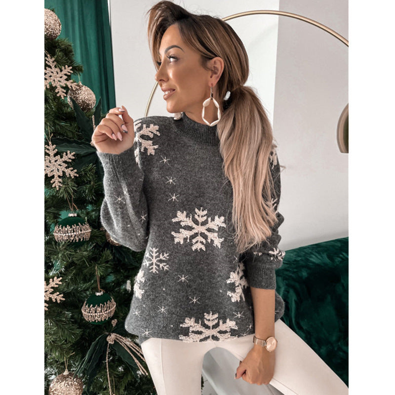 Fall Winter Women's Christmas Sweater Knitted Fluffy Streetwear Women dealsniper-net