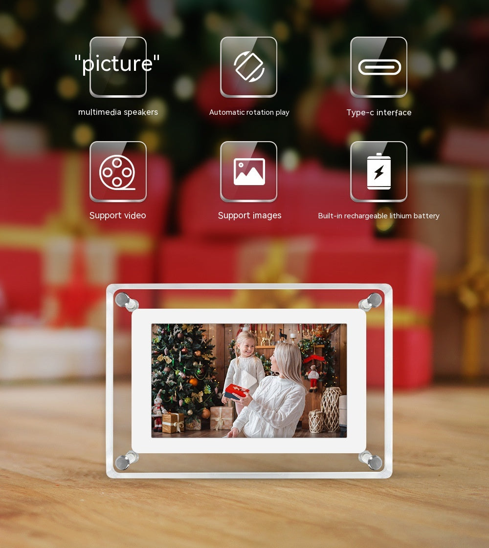 5-inch Transparent Fashion Digital Electronic Photo Album Home Decor Gym From House