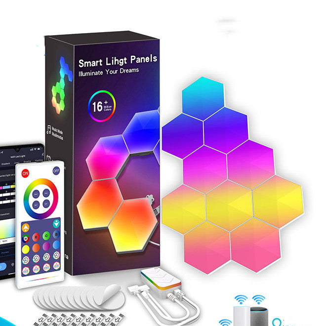 Graffiti Hexagonal Quantum Lamp Bedside Lamp Wall Lamp House DealSniper.net