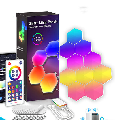 Graffiti Hexagonal Quantum Lamp Bedside Lamp Wall Lamp House DealSniper.net