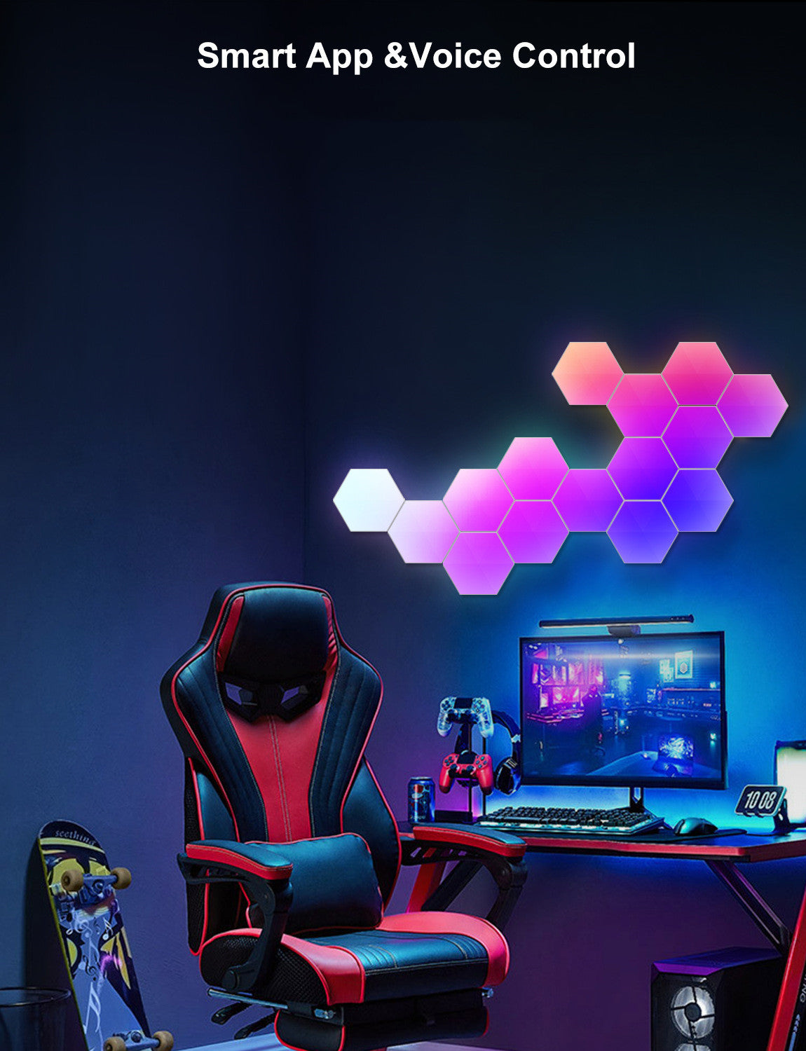 Graffiti Hexagonal Quantum Lamp Bedside Lamp Wall Lamp House DealSniper.net
