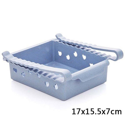 Hanging Plastic Refrigerator Clapboard Storage Rack Kitchen Supplies Kitchen dealsniper-net Blue 2 1